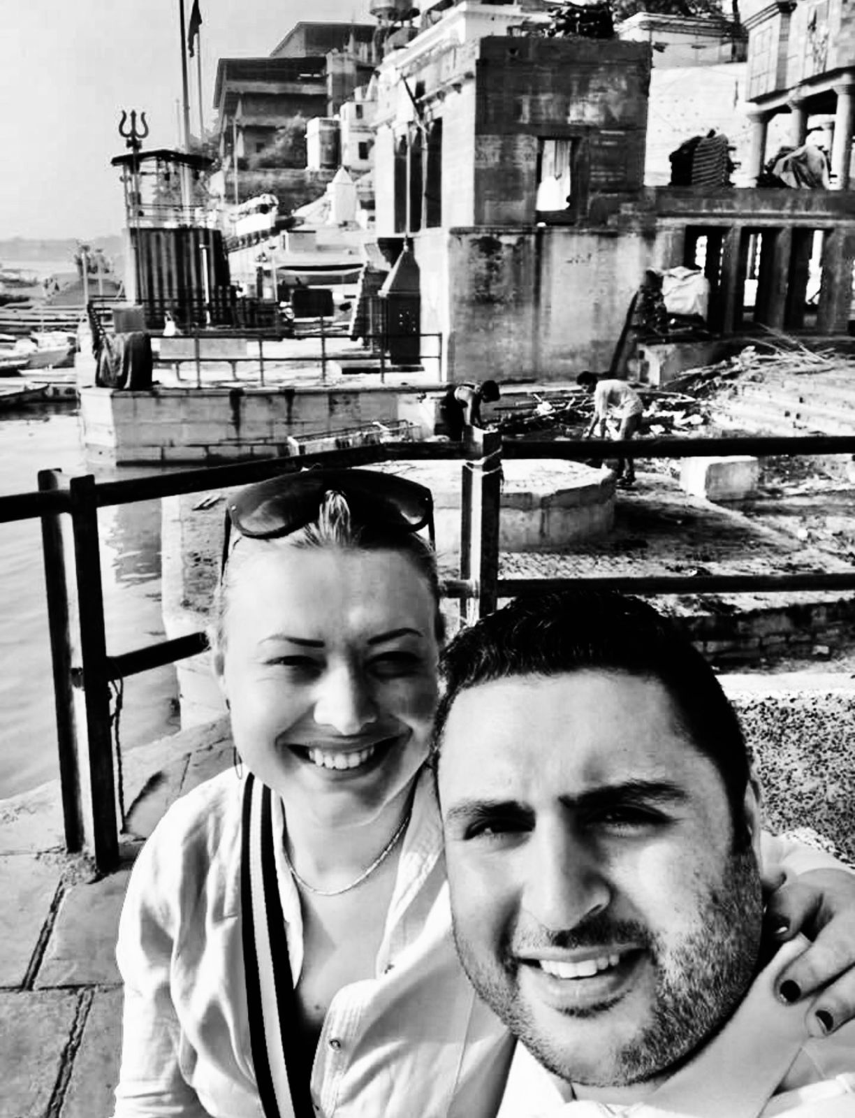 Zoya founders Leah and Pedro on a sourcing trip