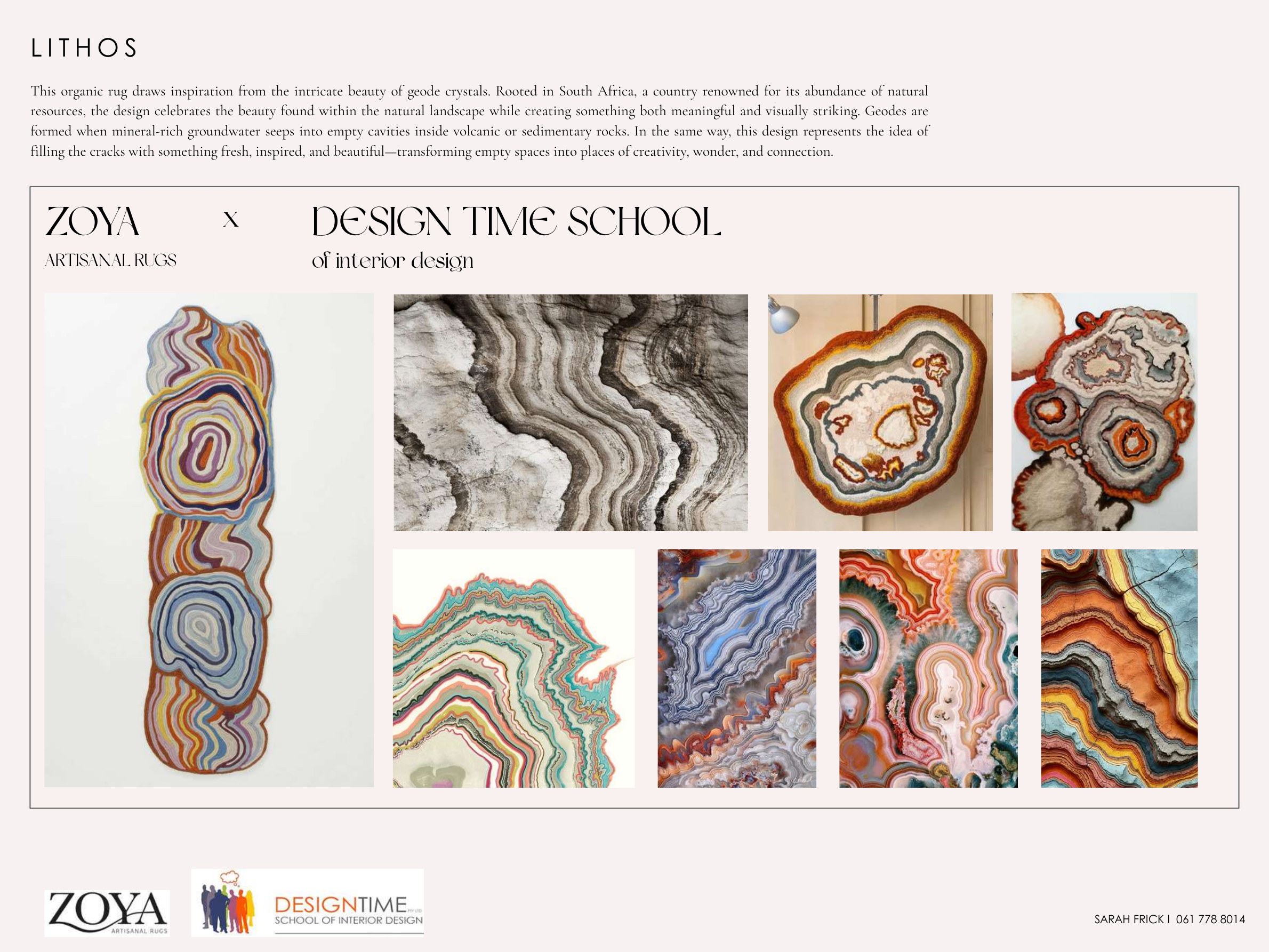 Lithos rug design by Sarah Frick, inspired by geode crystals