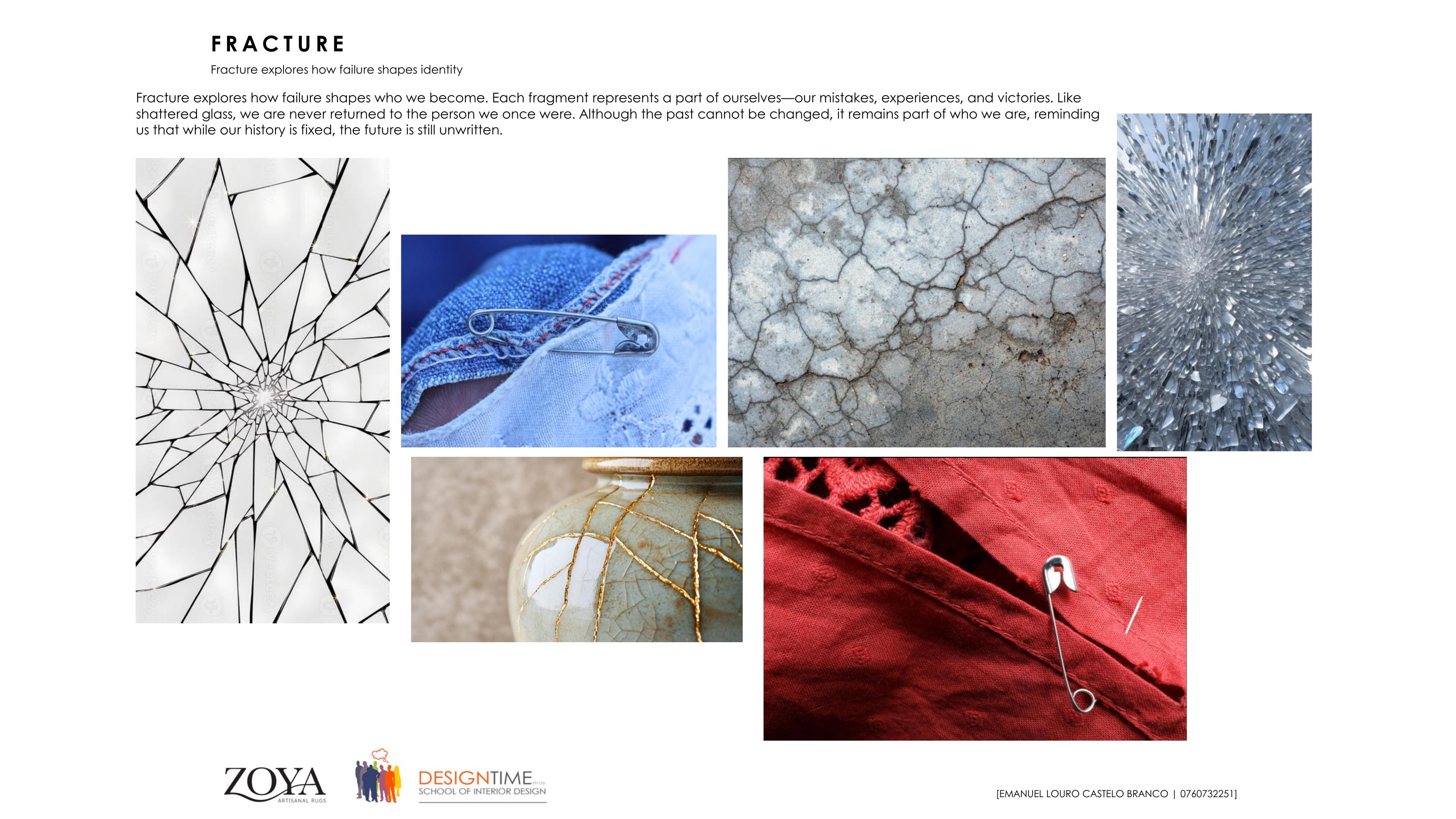Fracture rug design by Emanuel Louro Castelo Branco, shattered fragment forms