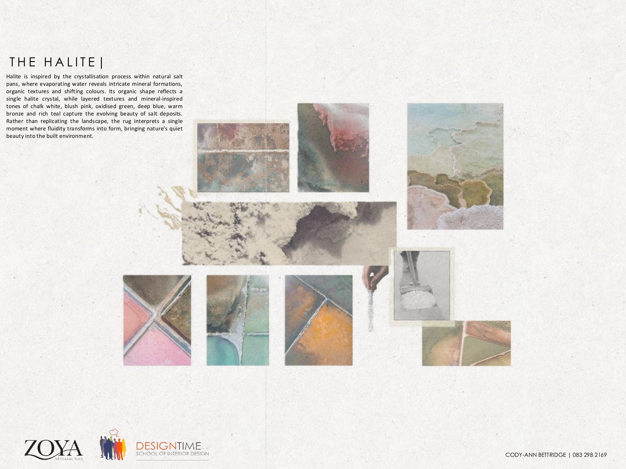 The Halite rug design by Cody-Ann Bettridge, inspired by salt pan crystal formations