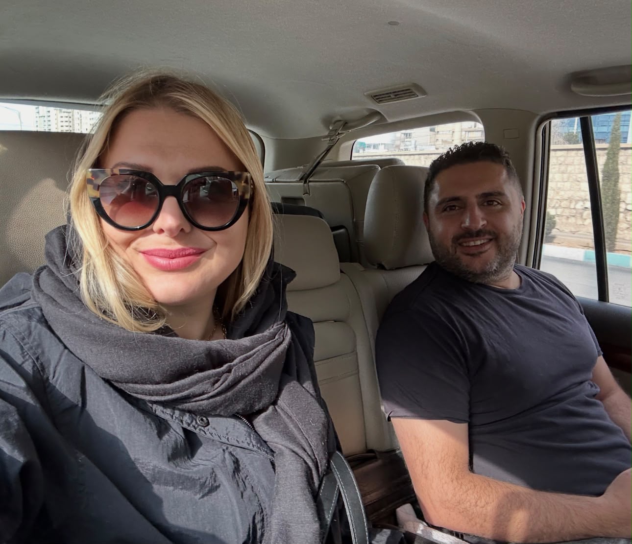 Leah and Pedro travelling together on a sourcing trip