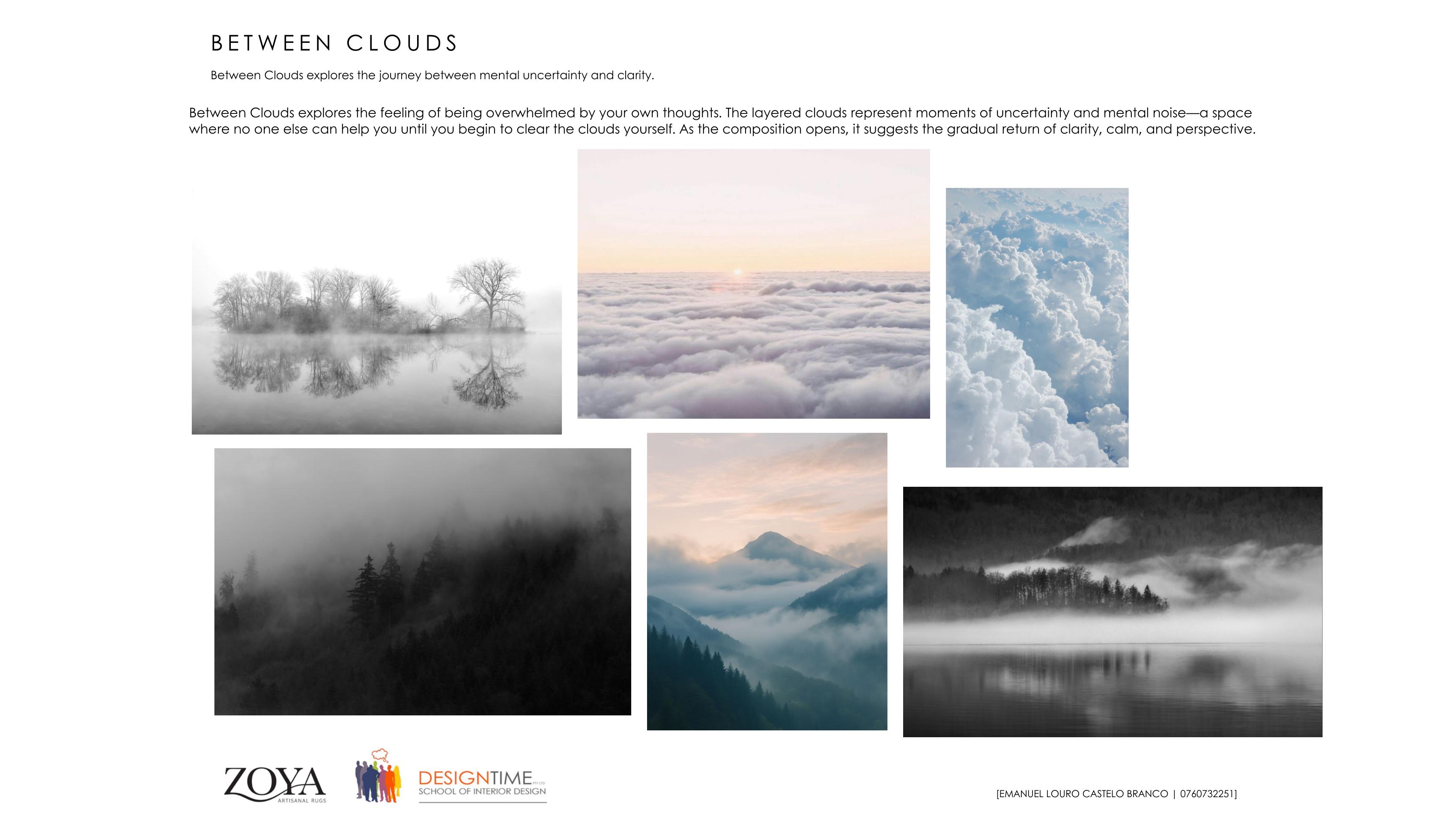 Between Clouds rug design by Emanuel Louro Castelo Branco, layered cloud forms